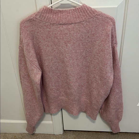 Zenana Outfitters Blush Pink V-Neck Cardigan Sweater Polyester Women’s Size M - Picture 3 of 6